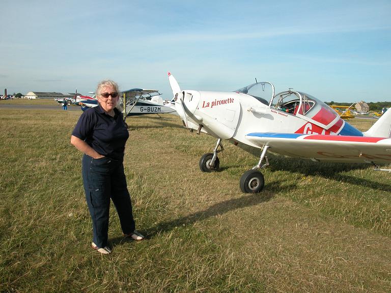 Composite light aircraft on an airfield